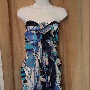 Authentic Emilio Pucci Beach Wrap Blue